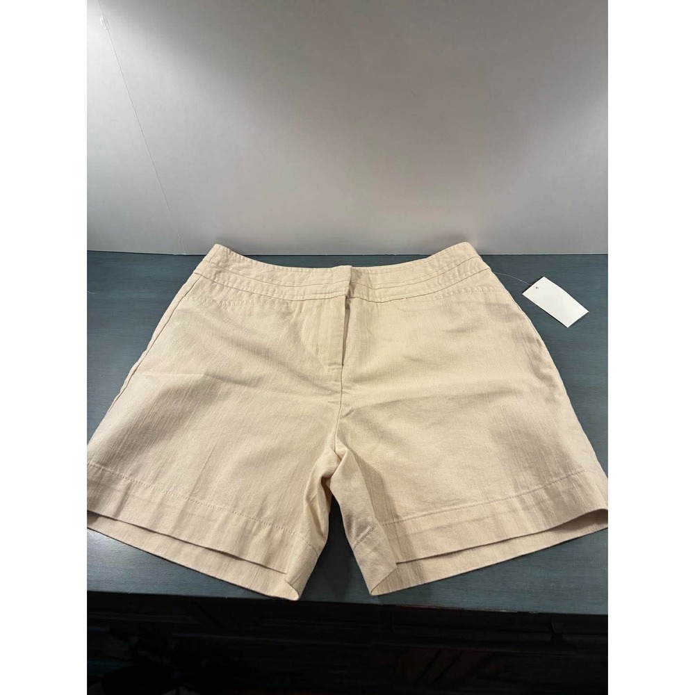Cato Shorts Womens 4 Beige Cream Cotton Blend Stretch Comfort Casual Summer